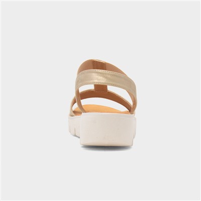 Ritz Womens Gold Shimmer Sandal