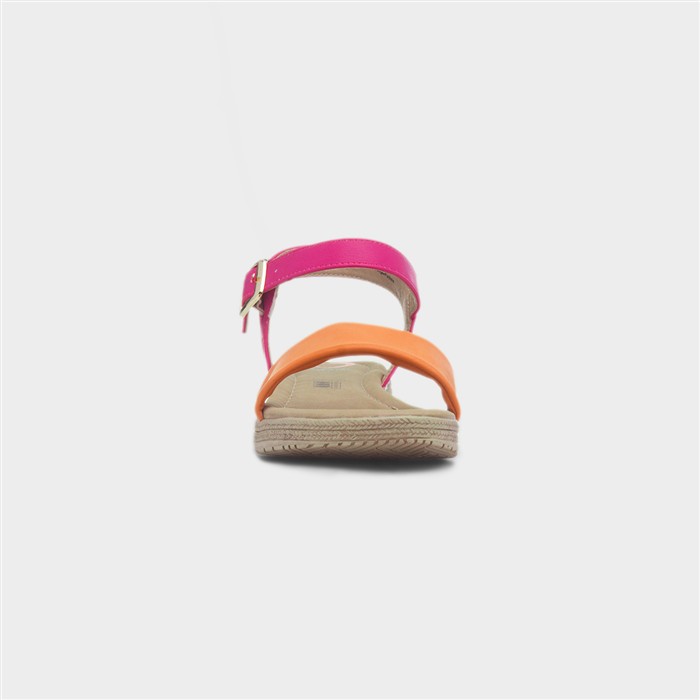 Sara Womens Orange & Fuchsia Sandal