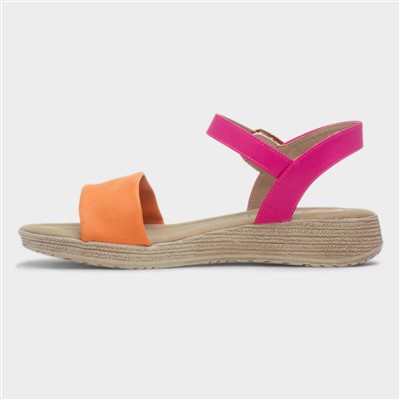 Sara Womens Orange & Fuchsia Sandal