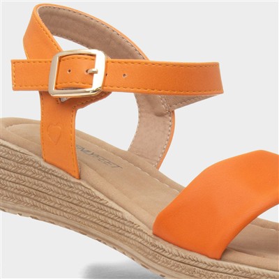 Sara Womens Orange Sandal