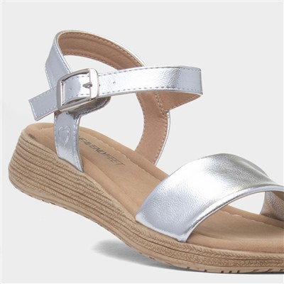 Sara Womens Silver Sandal