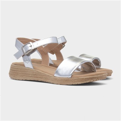 Sara Womens Silver Sandal