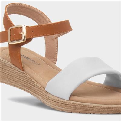 Sara Womens Stone Buckle Sandal