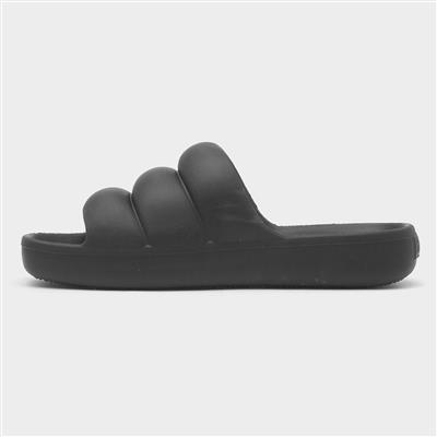 Solbounce Womens Black Puffy EVA Slider