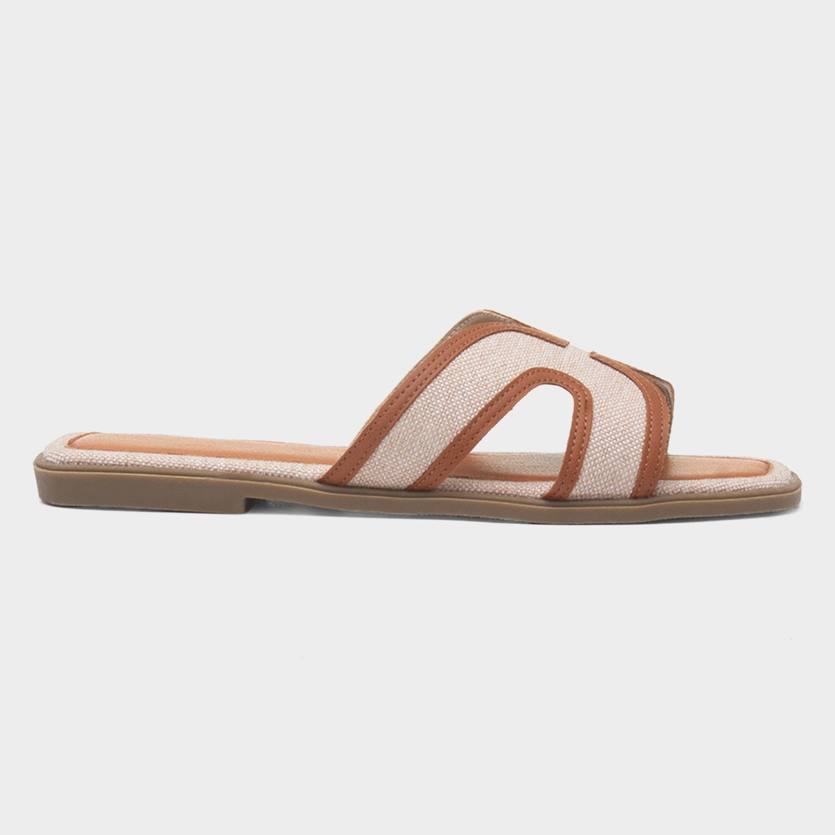 June Womens Beige Mule Sandal