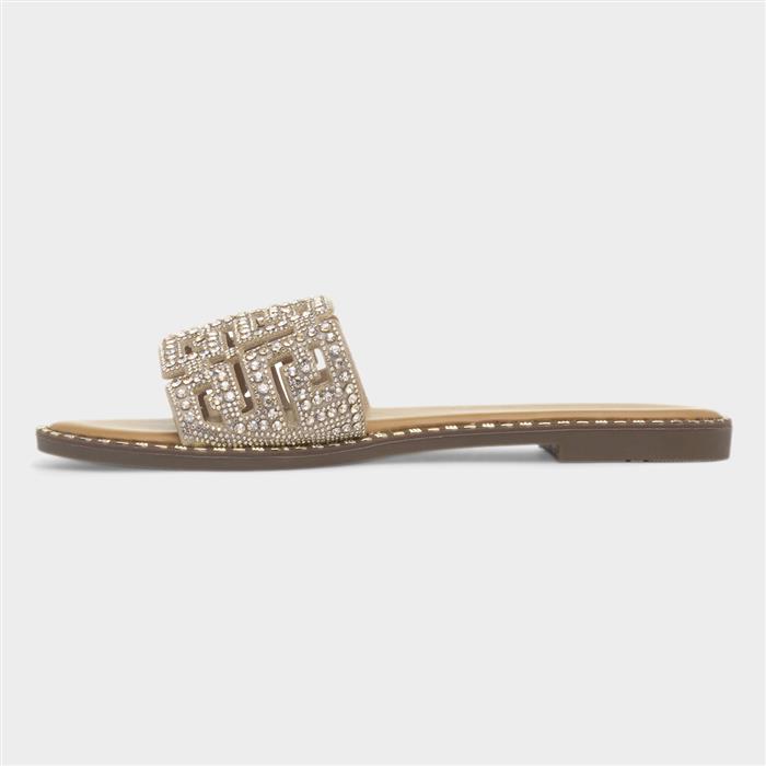 Rowan Womens Gold Mule Sandal