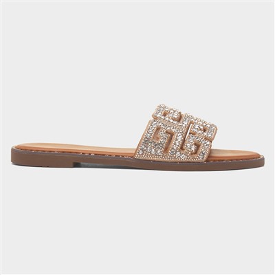 Rowan Womens Gold Mule Sandal