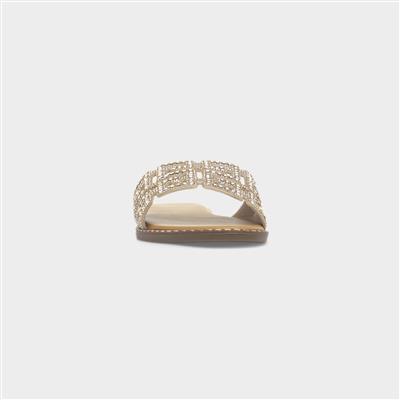 Rowan Womens Gold Mule Sandal
