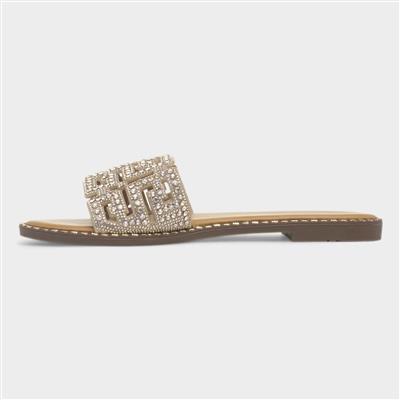 Rowan Womens Gold Mule Sandal