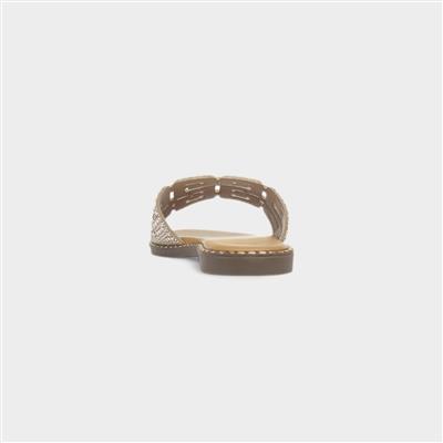 Rowan Womens Gold Mule Sandal