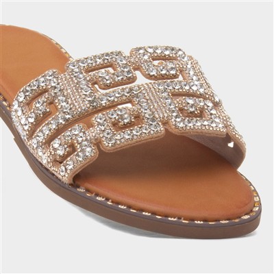 Rowan Womens Gold Mule Sandal