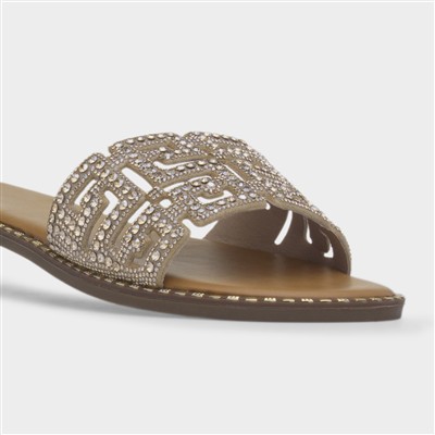 Rowan Womens Gold Mule Sandal