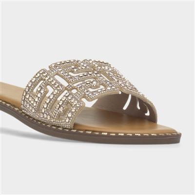 Rowan Womens Gold Mule Sandal