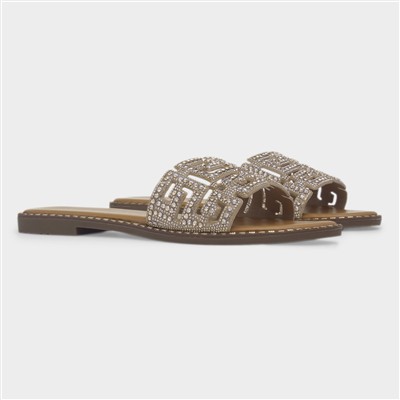 Rowan Womens Gold Mule Sandal
