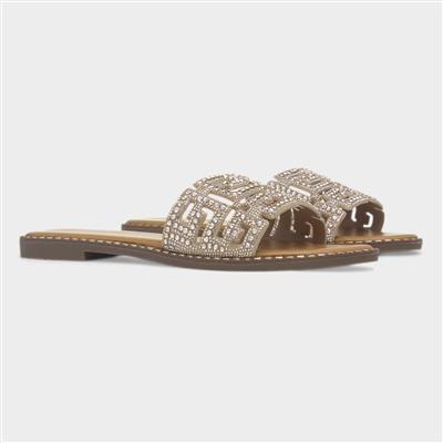 Rowan Womens Gold Mule Sandal