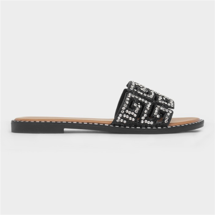 Rowan Womens Black Mule Sandal