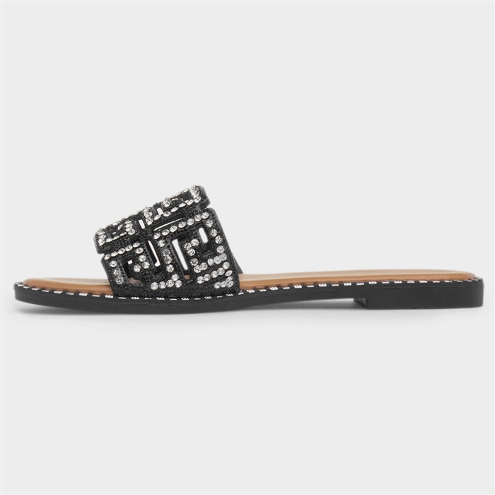 Rowan Womens Black Mule Sandal