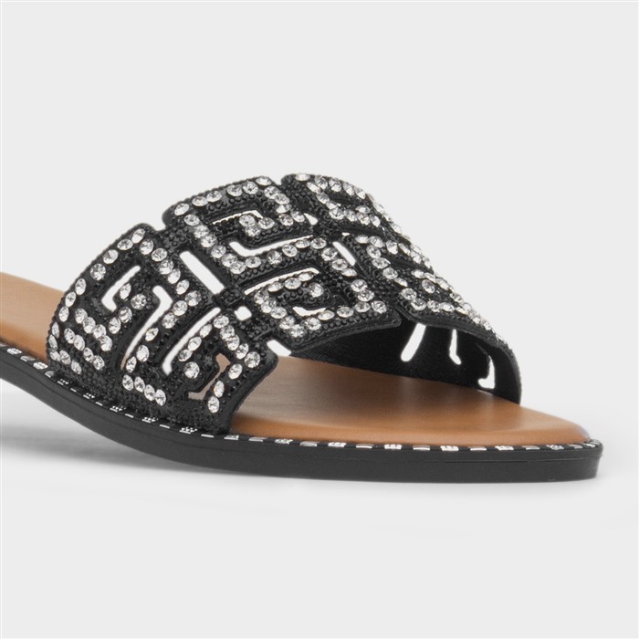 Rowan Womens Black Mule Sandal