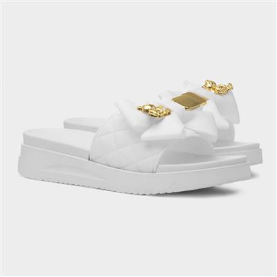 Josie Womens White Mule Sandal