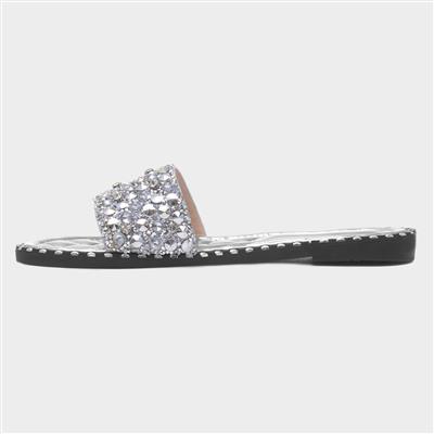 Gia Womens Metallic Mule Sandal