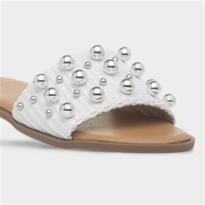 Valentina Womens White Sandal