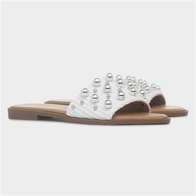 Valentina Womens White Sandal