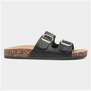 Krush Abby Womens Black Double Buckle Mule Sandal (Click For Details)