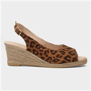 Krush Mae Womens Tan Leopard Wedge Sandal (Click For Details)