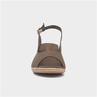 Mae Womens Olive Wedge Sandal