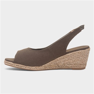 Mae Womens Olive Wedge Sandal