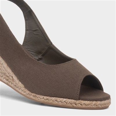 Mae Womens Olive Wedge Sandal