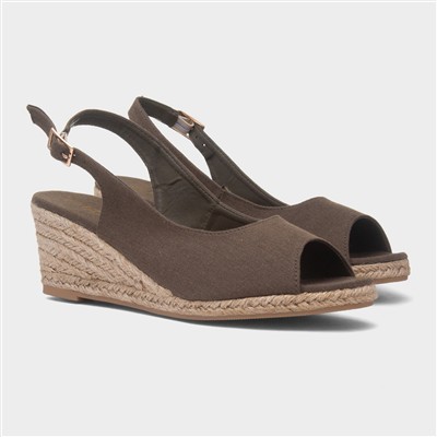 Mae Womens Olive Wedge Sandal