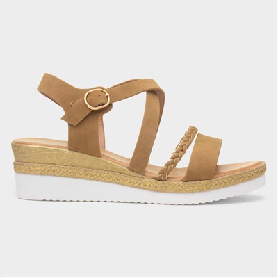 Taylor Womens Tan Wedge Sandal