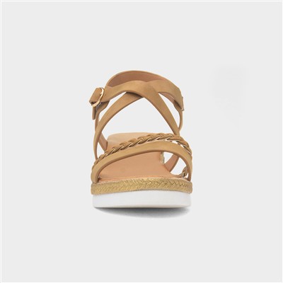 Taylor Womens Tan Wedge Sandal