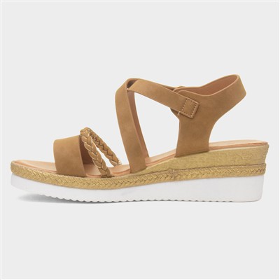 Taylor Womens Tan Wedge Sandal