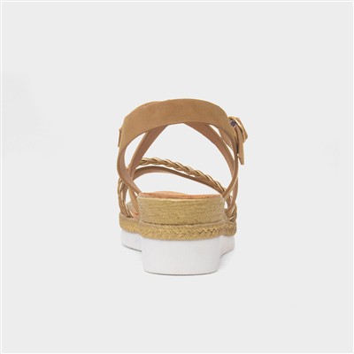 Taylor Womens Tan Wedge Sandal