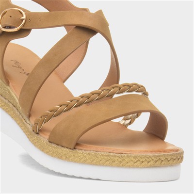 Taylor Womens Tan Wedge Sandal
