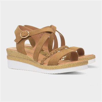 Taylor Womens Tan Wedge Sandal