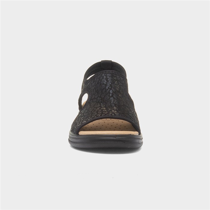 Shantelle Womens Black Slip On Sandal