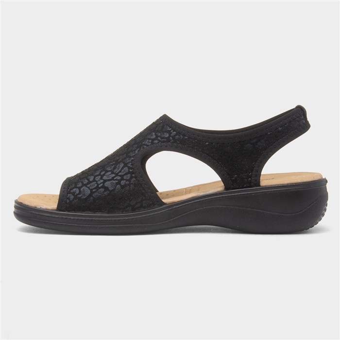 Shantelle Womens Black Slip On Sandal