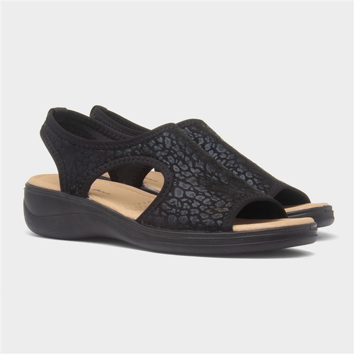 Shantelle Womens Black Slip On Sandal