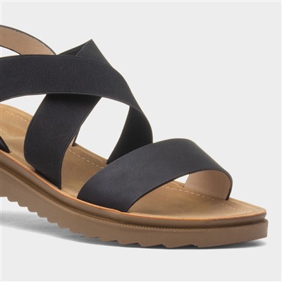 Marlene Womens Black Strappy Sandal