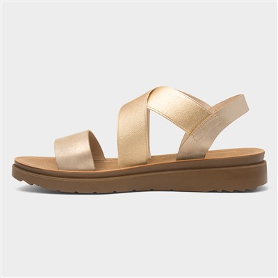 Marlene Womens Gold Strappy Sandal