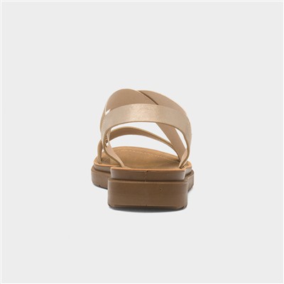 Marlene Womens Gold Strappy Sandal