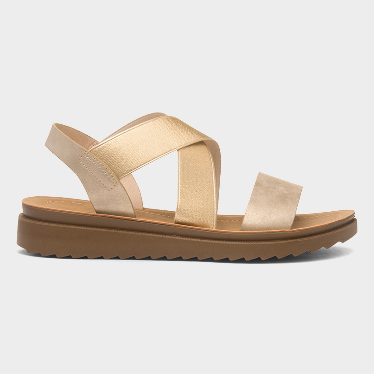 Marlene Womens Gold Strappy Sandal