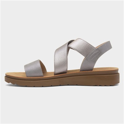 Marlene Womens Pewter Strappy Sandal
