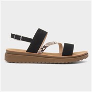 Maya Grace Eden Womens Black Wider Fit Sandal (Click For Details)