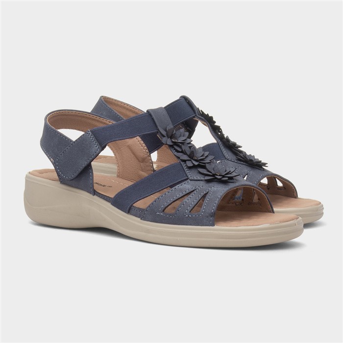 Madison Womens Blue Wedge Sandal