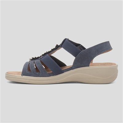 Madison Womens Blue Wedge Sandal