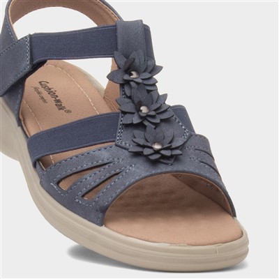 Madison Womens Blue Wedge Sandal